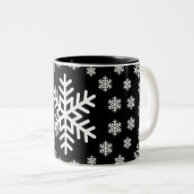 Minimalistisches Schwarz-Weiß-Schneeflocken-Mandal