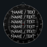 Minimalistisches Schwarz-weißes Anpassen von Namen Dartscheibe<br><div class="desc">Minimalistisches Schwarz-weißes Dart-Board anpassen,  mit Namen,  Zitat,  Phrasen oder Text personalisieren</div>