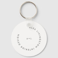 Minimalistisches Schwarz-weißes Circle Monogram Lo