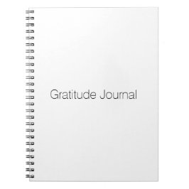 Minimalistisches Schwarz-weißes Dankeschön-Journal Notizblock