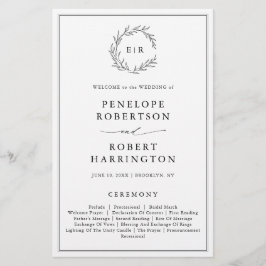 Minimalistisches Schwarz-weißes Leaf Modernes Hoch