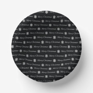 Minimalistisches Schwarz-weißes Party Pappteller
