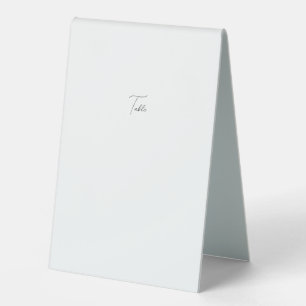 Minimalistisches Schwarz-weißes Tafelgedecktes Hoc Tischaufsteller