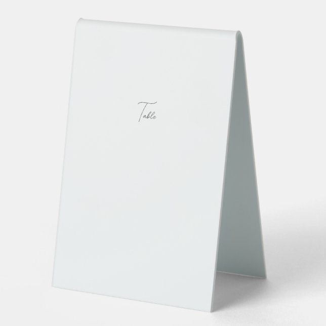 Minimalistisches Schwarz-weißes Tafelgedecktes Hoc Tischaufsteller (Vorderseite)