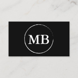 Minimalistisches Schwarzes der Visitenkarte