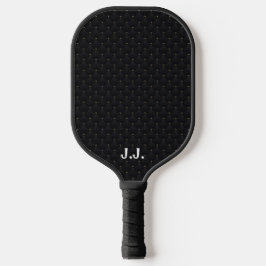 Minimalistisches Schwarzes Design Modernes Monogra Pickleball Schläger