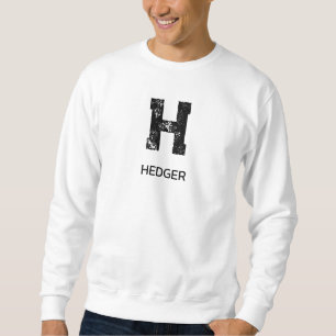 MINIMALISTISCHES SCHWARZES EIN-BUCHSTABEN-MONOGRAM SWEATSHIRT
