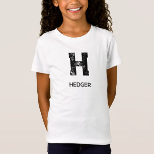 MINIMALISTISCHES SCHWARZES EIN-BUCHSTABEN-MONOGRAM T-Shirt