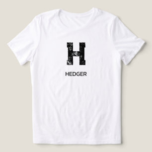 MINIMALISTISCHES SCHWARZES EIN-BUCHSTABEN-MONOGRAM Tri-Blend SHIRT