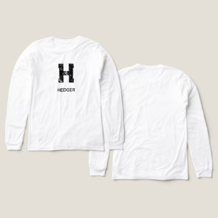 MINIMALISTISCHES SCHWARZES EIN-BUCHSTABEN-MONOGRAM Tri-Blend SHIRT