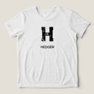 MINIMALISTISCHES SCHWARZES EIN-BUCHSTABEN-MONOGRAM Tri-Blend SHIRT