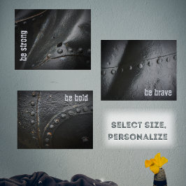 Minimalistisches schwarzes Metall im Loft-Stil Bilderwand Sets