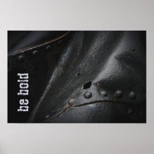 Minimalistisches schwarzes Metall im Loft-Stil Poster