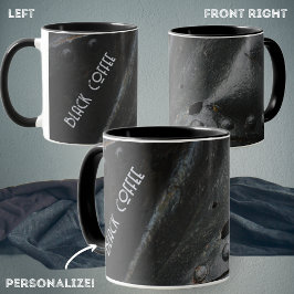 Minimalistisches schwarzes Metall im Loft-Stil Tasse