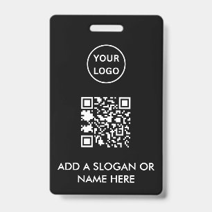Minimalistisches schwarzes QR-Code-Geschäftslogo-E Ausweis