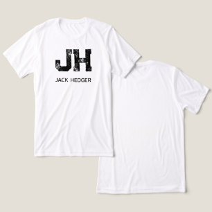 MINIMALISTISCHES SCHWARZES ZWEI-BUCHSTABEN-MONOGRA Tri-Blend SHIRT