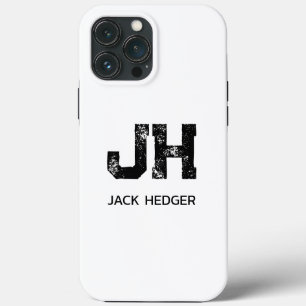 MINIMALISTISCHES SCHWARZES ZWEIBUCHSTABIGES MONOGR Case-Mate iPhone HÜLLE