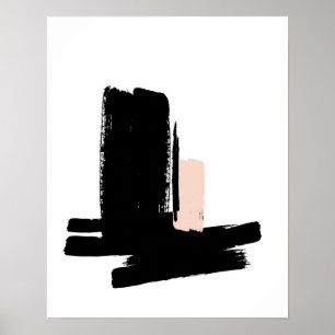 Minimalistisches Schwarzweiss-Plakat Poster