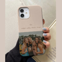 Minimalistisches Script Beige BESTE FREUNDINNEN Fo Case-Mate iPhone Hülle