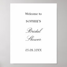 Minimalistisches Script Brautparty Willkommenspend