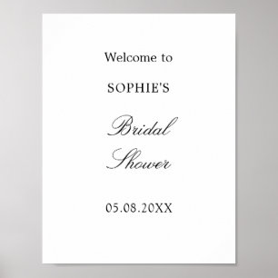 Minimalistisches Script Brautparty Willkommenspend Poster