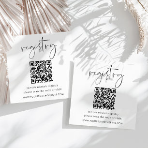 Minimalistisches Script-Bridal- oder Baby-Showregi Begleitkarte