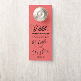 Minimalistisches Script Calligraphy Wedding Guest Türanhänger