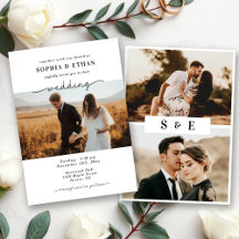 Minimalistisches Script Classic Elegantes Foto Hoc