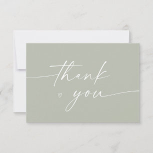 Minimalistisches Script-Elegant Dankeskarte