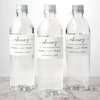 Minimalistisches Script ELLE Wasserflaschenetikett