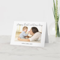 Minimalistisches Script Foto-Karte zum ersten Mal 