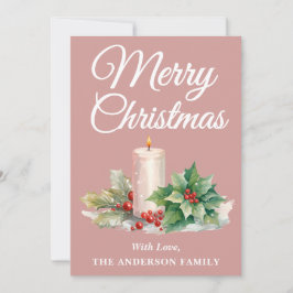 Minimalistisches Script Frohe Weihnachten Dusty Ro