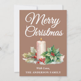 Minimalistisches Script Frohe Weihnachten Mocha Mo