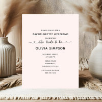 Minimalistisches Script Heart Bachelorette Wochene