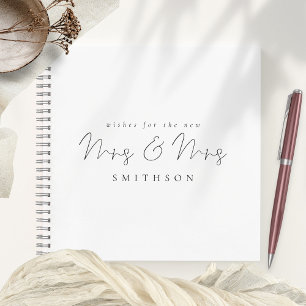 Minimalistisches Script Lesbian Wedding Guest Book Notizbuch