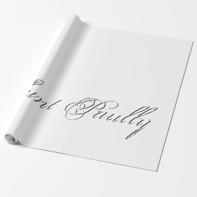 Minimalistisches Script Lovely 3d Monogram Geschenkpapier (Ungerollt)