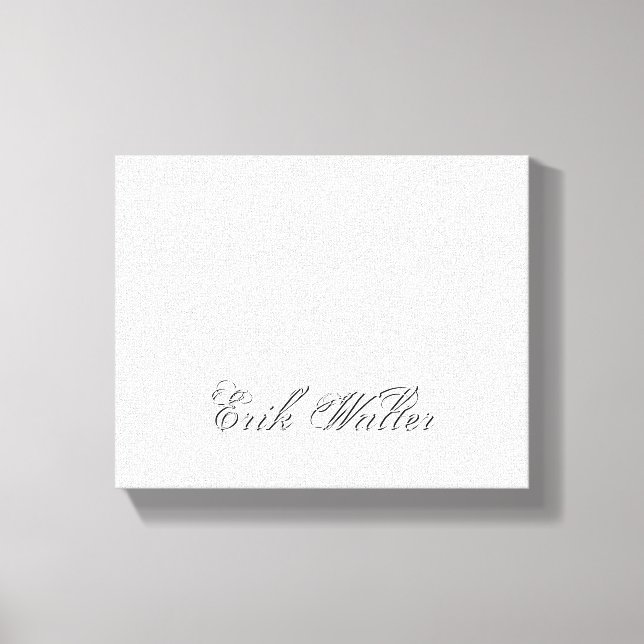 Minimalistisches Script Lovely 3d Monogram Leinwanddruck (Vorderseite)