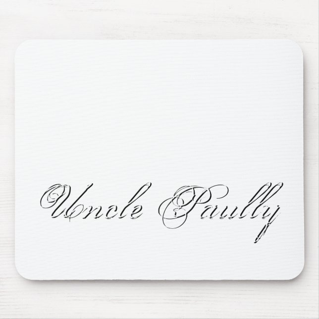 Minimalistisches Script Lovely 3d Monogram Mousepad (Vorne)