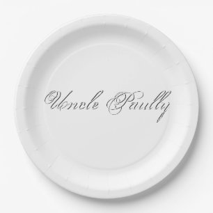Minimalistisches Script Lovely 3d Monogram Pappteller