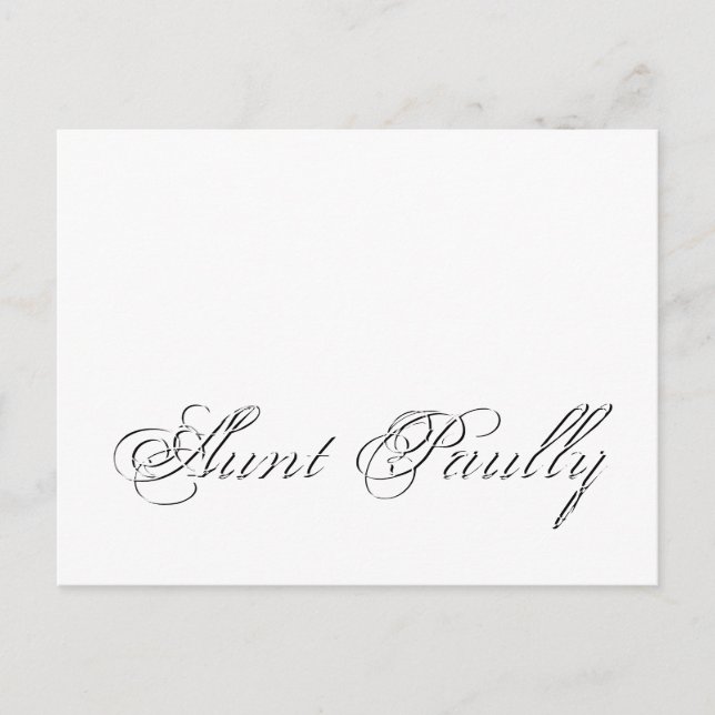 Minimalistisches Script Lovely 3d Monogram Postkarte (Vorderseite)