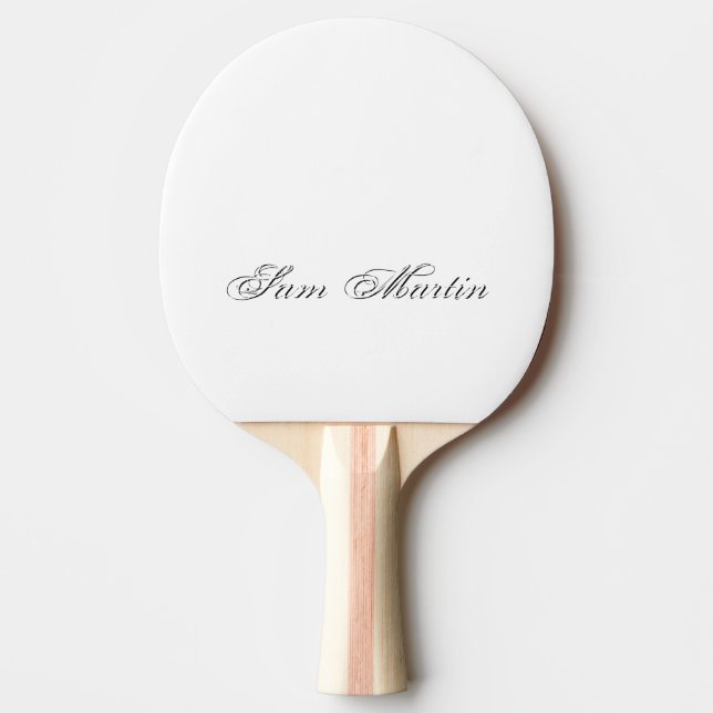 Minimalistisches Script Lovely 3d Monogram Tischtennis Schläger (Vorderseite)