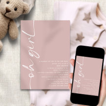 Minimalistisches Script Oh Girl Dusty Rose Kinderd