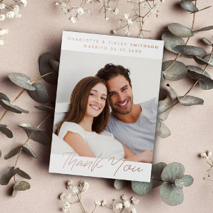 Minimalistisches Script Personalisiert Wedding Dan Folien Feiertagskarte