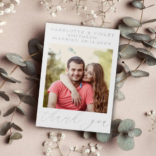 Minimalistisches Script Personalisiert Wedding Dan Folien Feiertagskarte