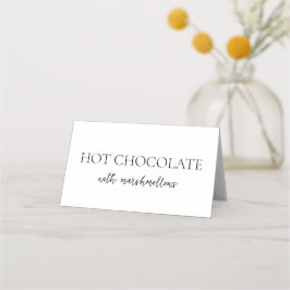 Minimalistisches Script, Schwarz und Weißes Buffet Platzkarte