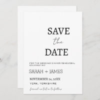 Minimalistisches Script White Wedding Dinner Probe