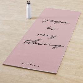 Minimalistisches Script-Yoga ist "Meine Sache" Yogamatte