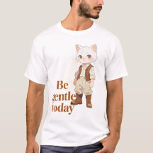Minimalistisches „Sei heute sanft“ Old-Soul-Katze-