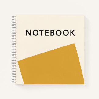 Minimalistisches Senf-Yellow-Notebook Notizbuch