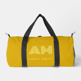 Minimalistisches Senfgelb und Blassgelb Duffle Bag